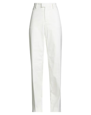 Woman Pants Off white Size 0 Cotton, Elastane