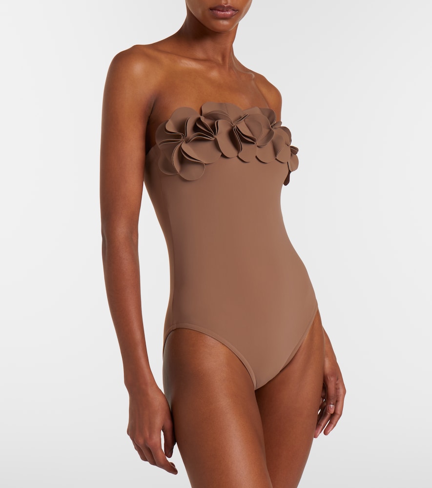 Tess floral-appliqué swimsuit