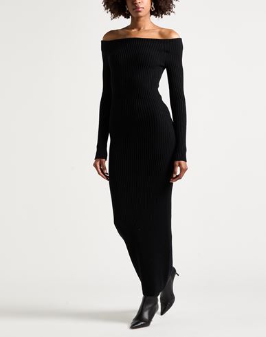 Woman Maxi dress Black Size S Wool, Cashmere, Polyamide, Elastane