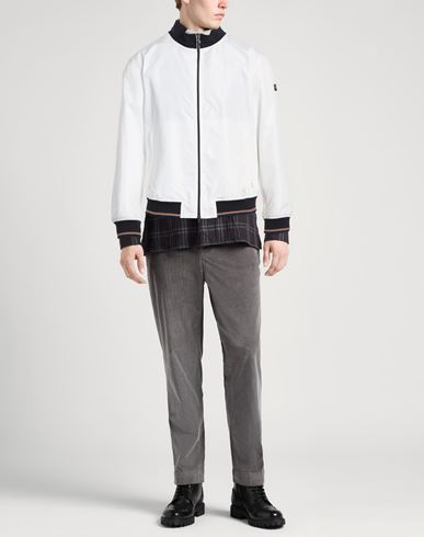 Man Jacket White Size L Polyester, Polyurethane