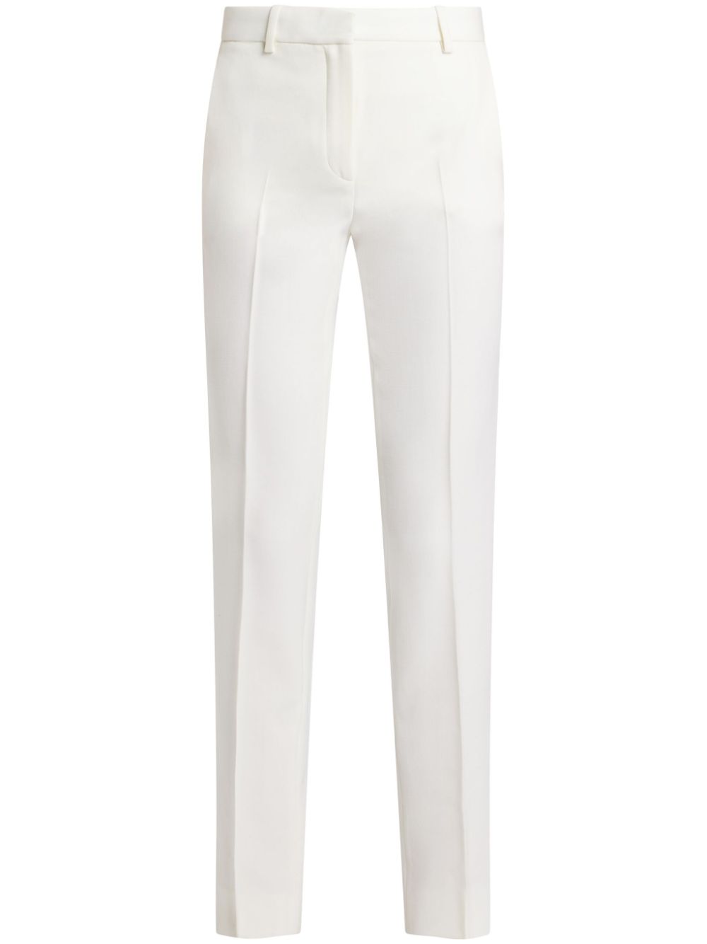 Straight-leg wool trousers - White