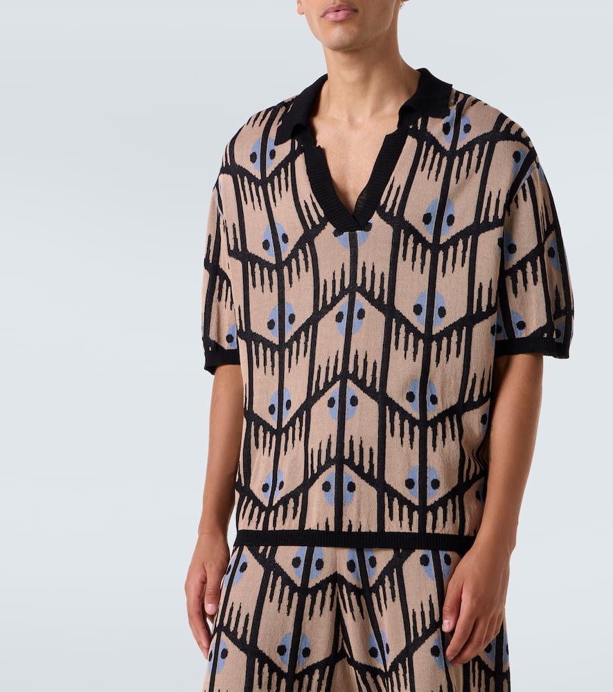 Jacquard polo shirt