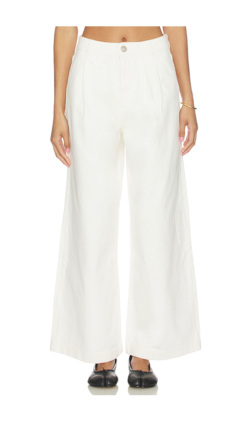 ALIGNE Lainey Wide Leg Denim Jean in Cream. - 30 also , 25, 26, 27