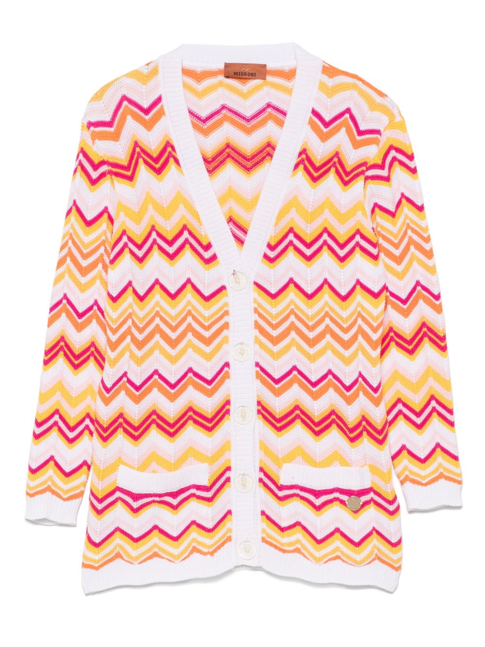 Missoni Kids zigzag cardigan - White