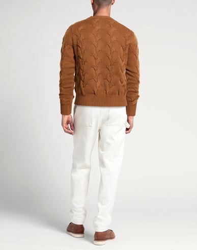 Man Sweater Camel Size 40 Cashmere