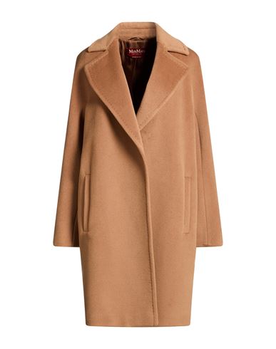 Woman Coat Camel Size 4 Virgin Wool