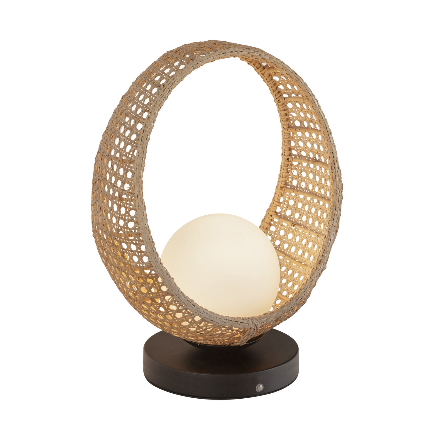 Black Opal Glass LED Table Lamp from the Lanai Collection