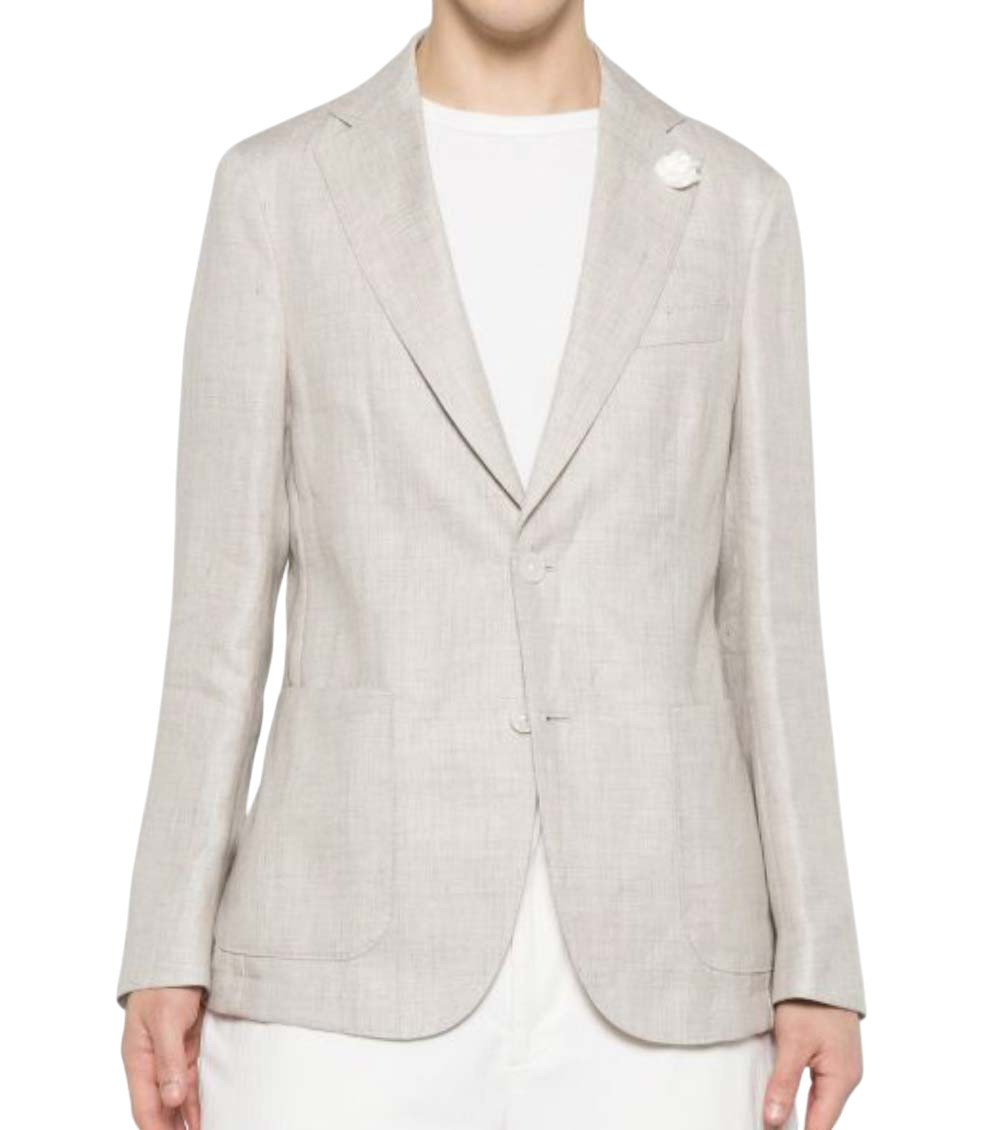 Light Grey Textured Blazer