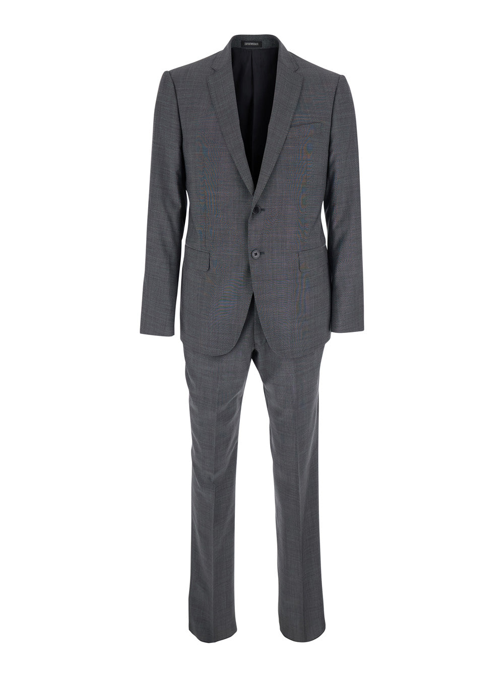 Slim-Fit Tailored Pant Suit — Black