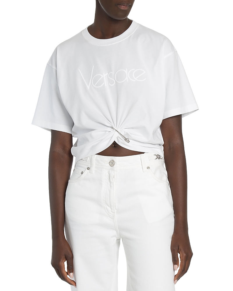 Logo-embroidered T-shirt - White