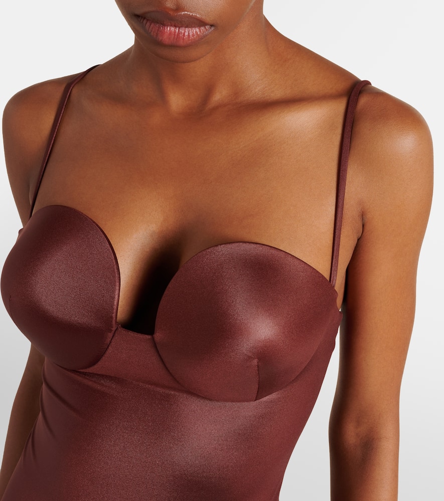 Retro bustier swimsuit