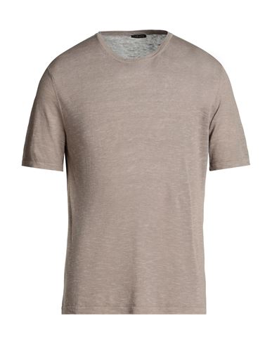 Man Sweater Taupe Size M Linen, Cotton