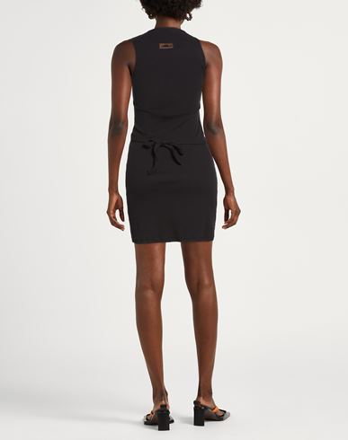 Woman Mini dress Black Size M Organic cotton, Elastane