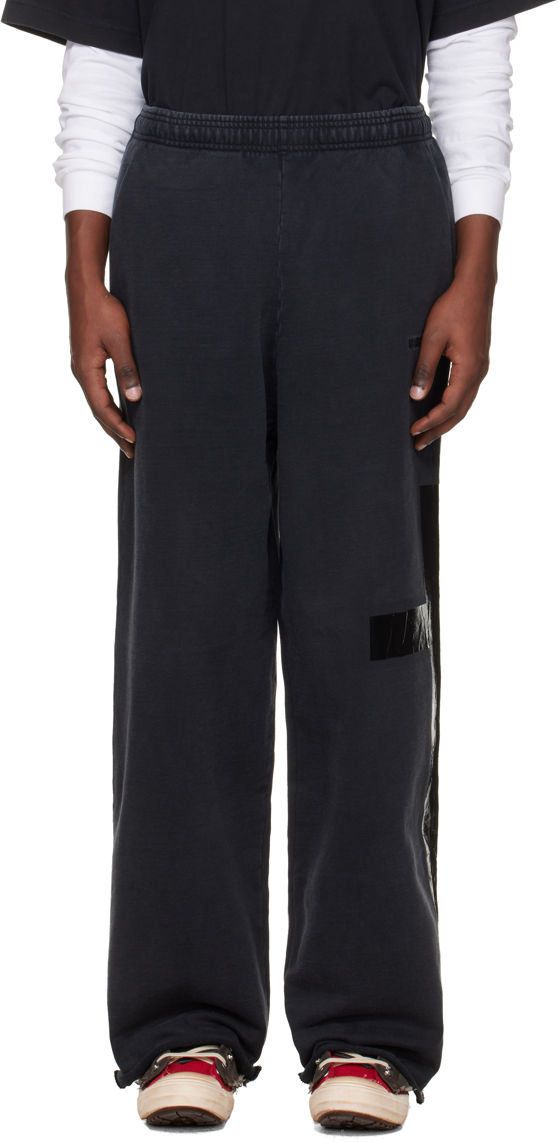 Black Taped Sweatpants