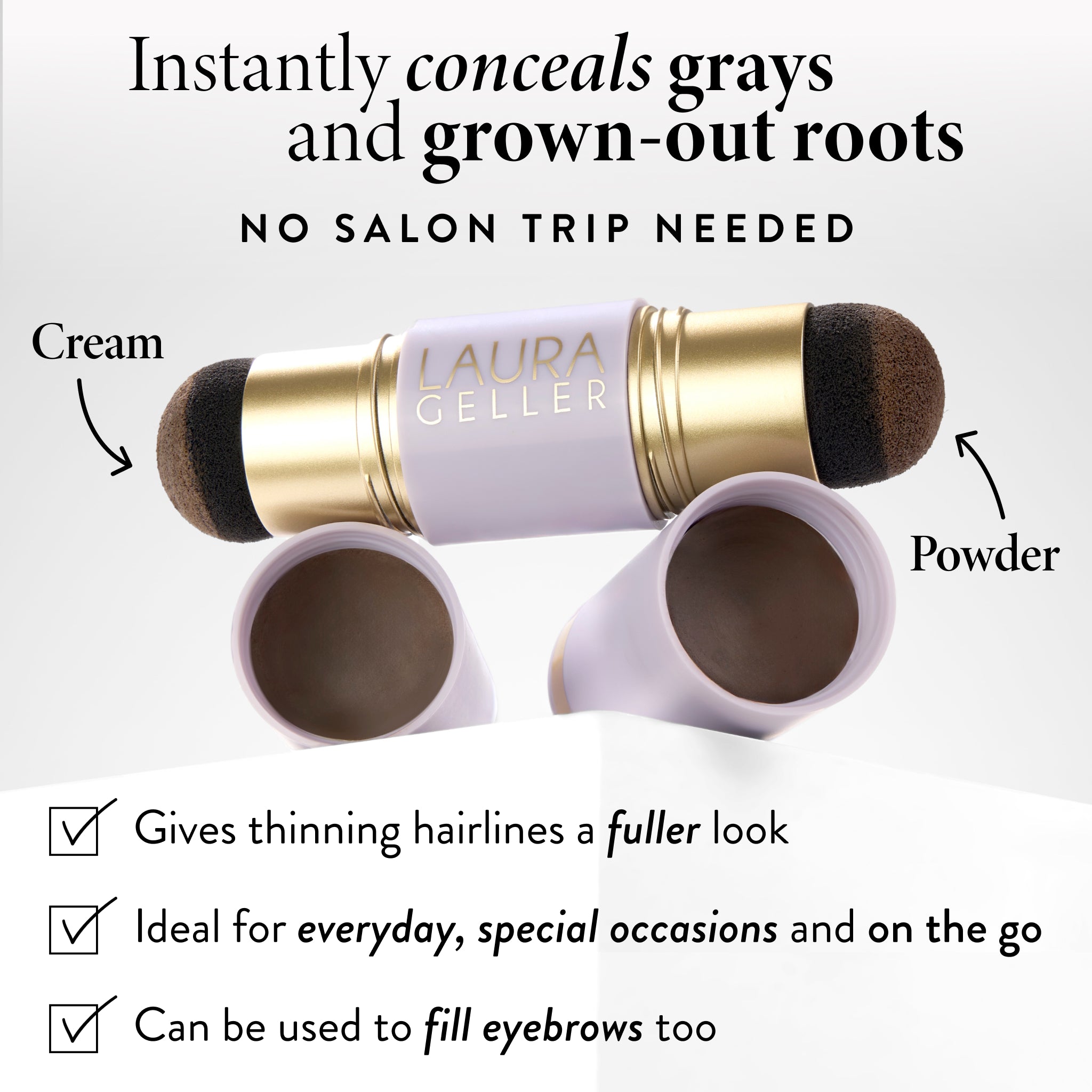 Root Touch Up Hair & Brow Concealing Cream + Powder Blonde