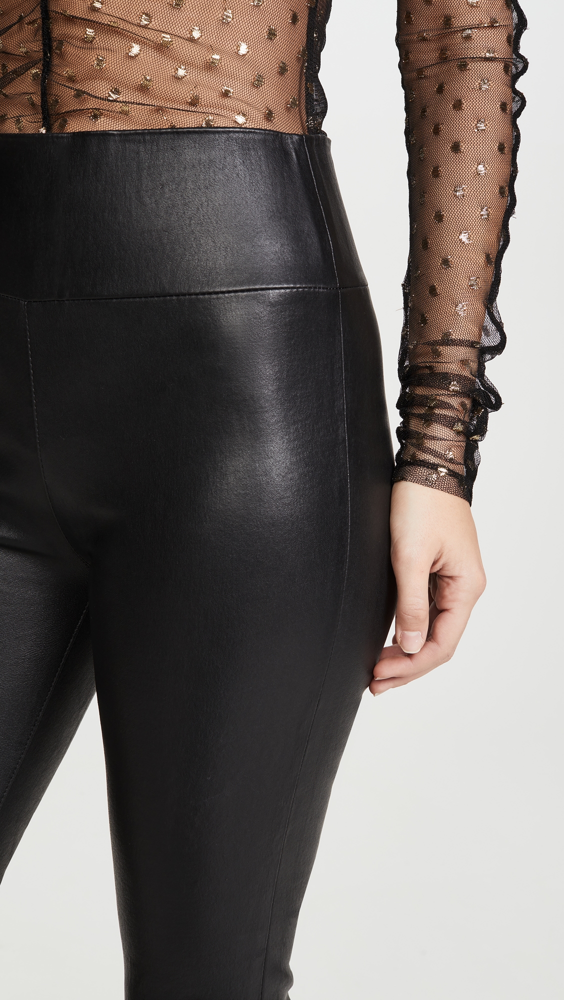 High Waist Ankle Flare Leggings Black
