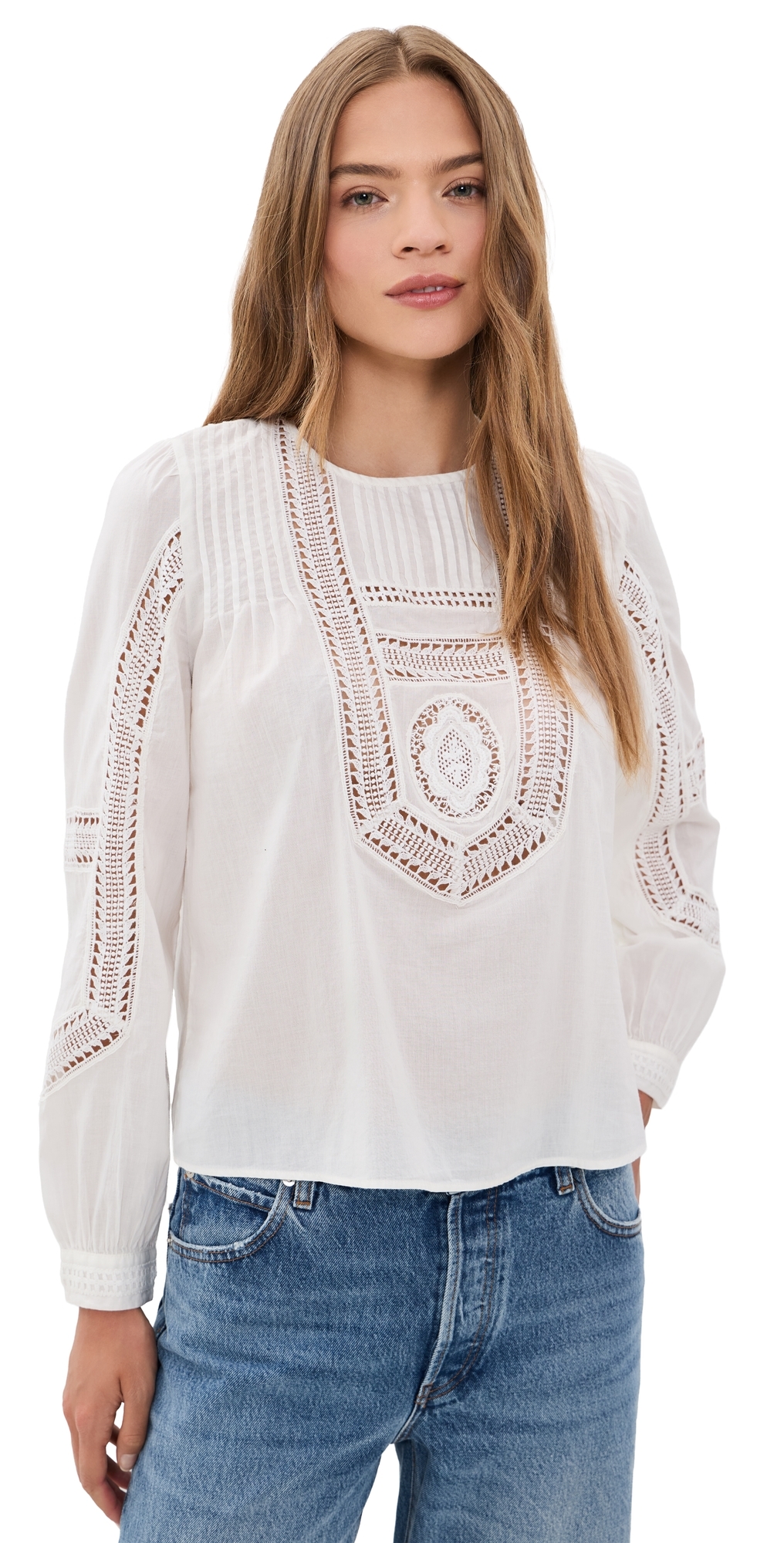 Marlowe Long Sleeve Cotton Top Pristine