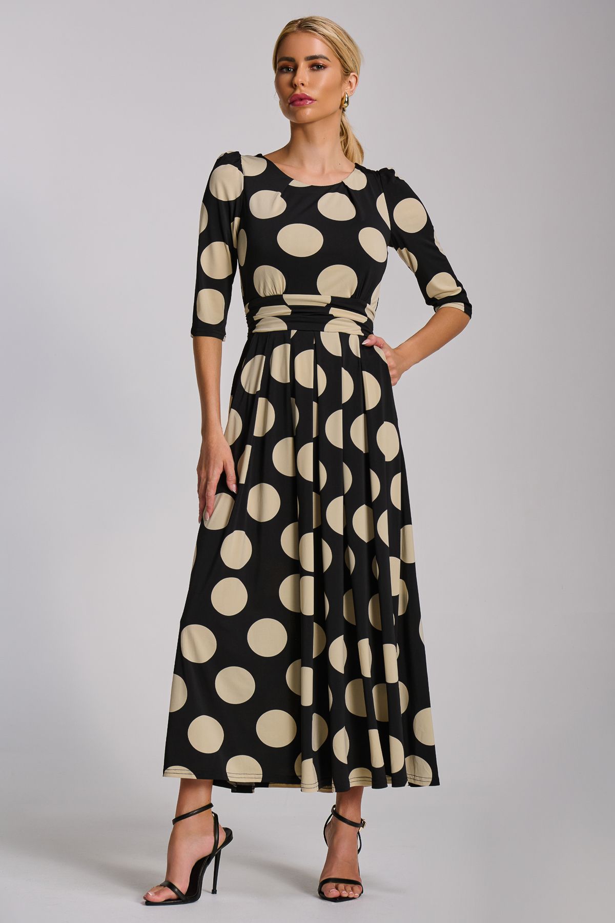 Jolie Moi Women's Three quarter sleeve jersey maxi dre