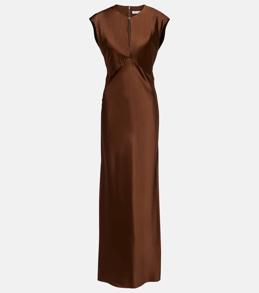 Nelzy silk-blend satin maxi dress