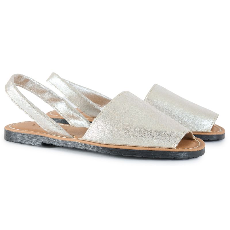 V.gan Womens Vegan Rambu Menorcan Sandals - Metallic