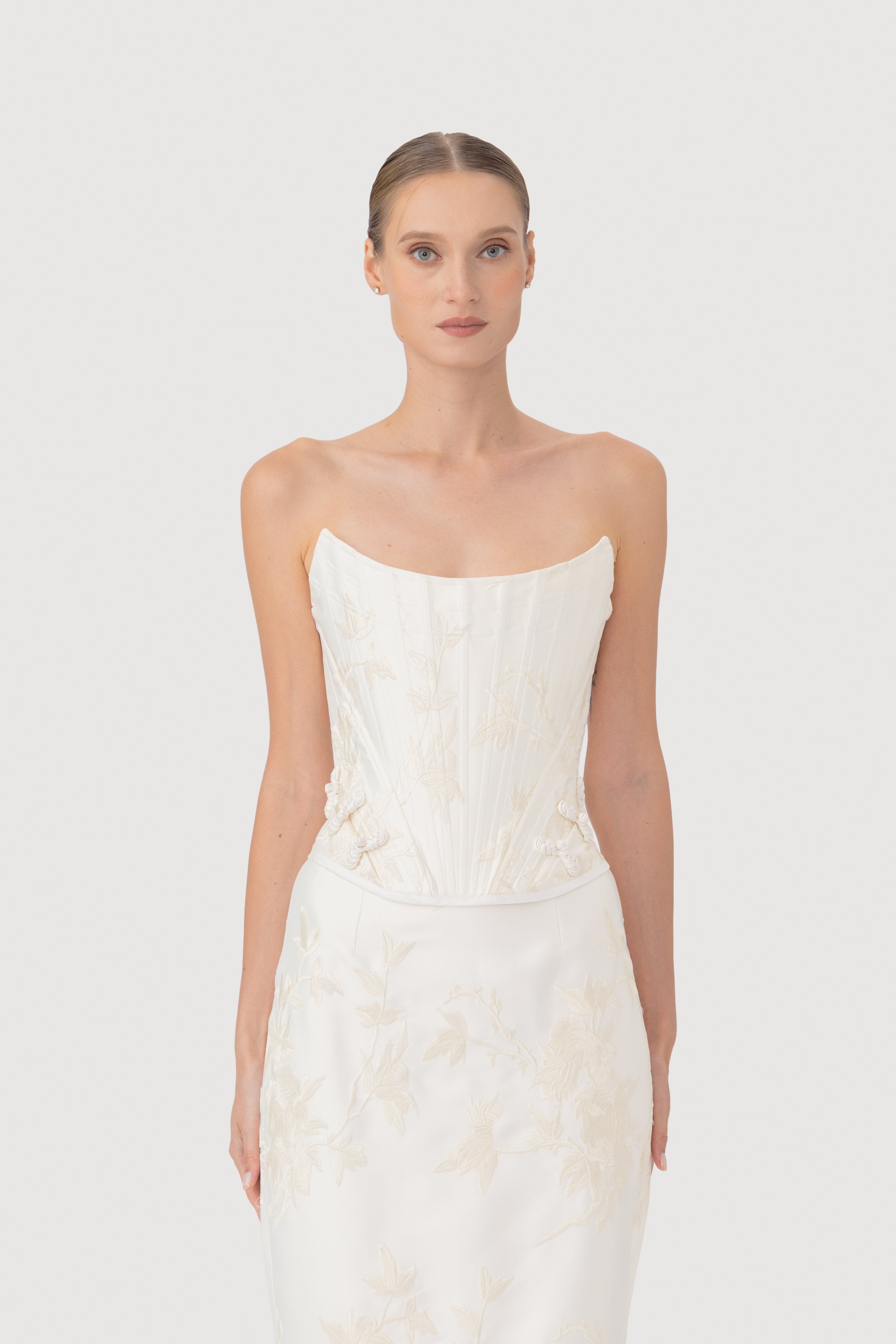 Sutton Embroidered Corset Top
