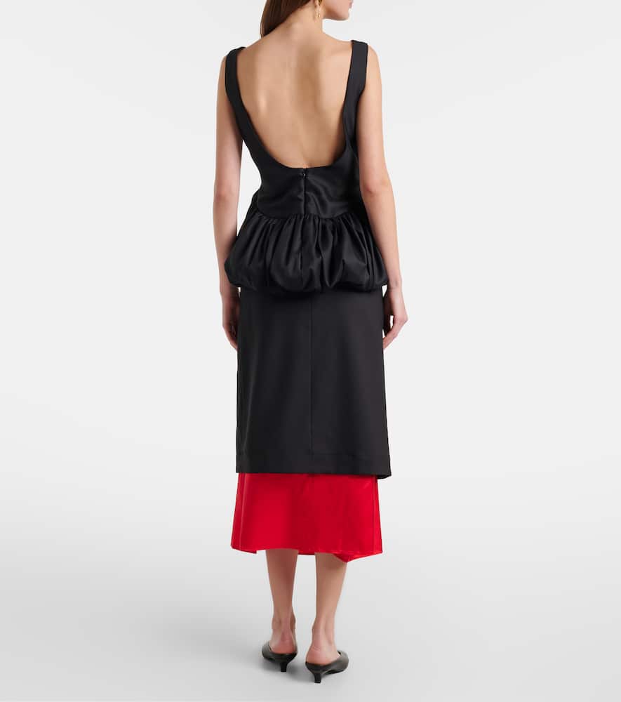 Róhe Layered wool midi skirt