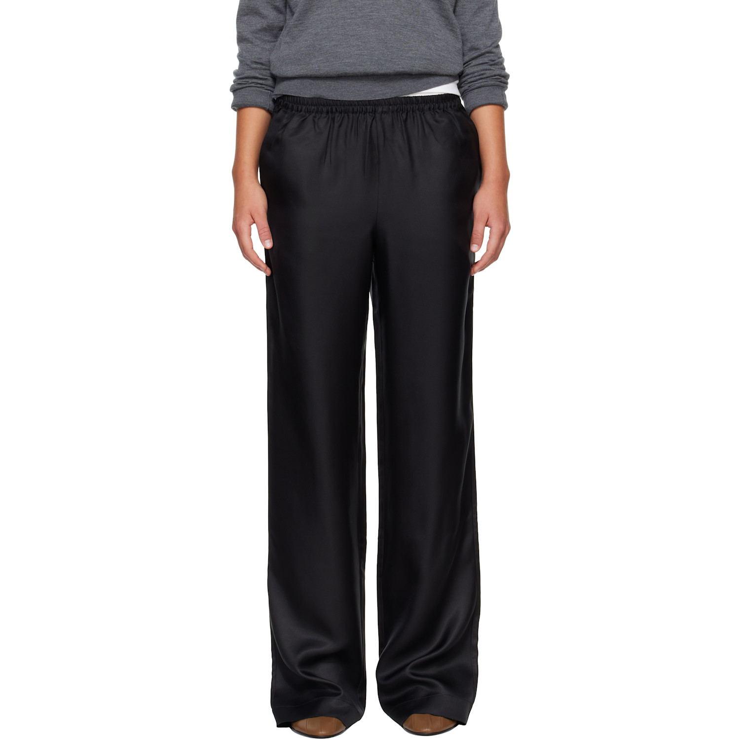 Black ALERA LDS Silk Twill Trousers