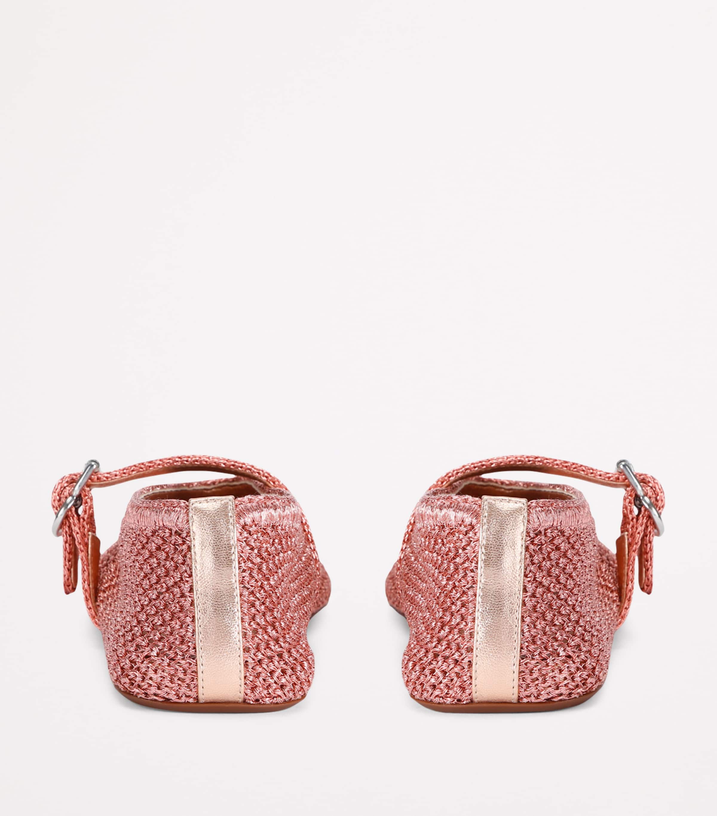 Lurex Crochet Ballet Flats