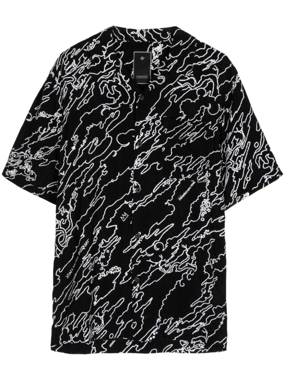 Maha Basquiat abstract-print shirt - Black