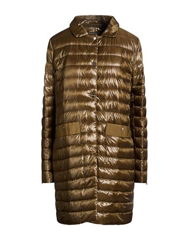 Woman Puffer Military green Size 12 Polyamide, Cotton, Polyester