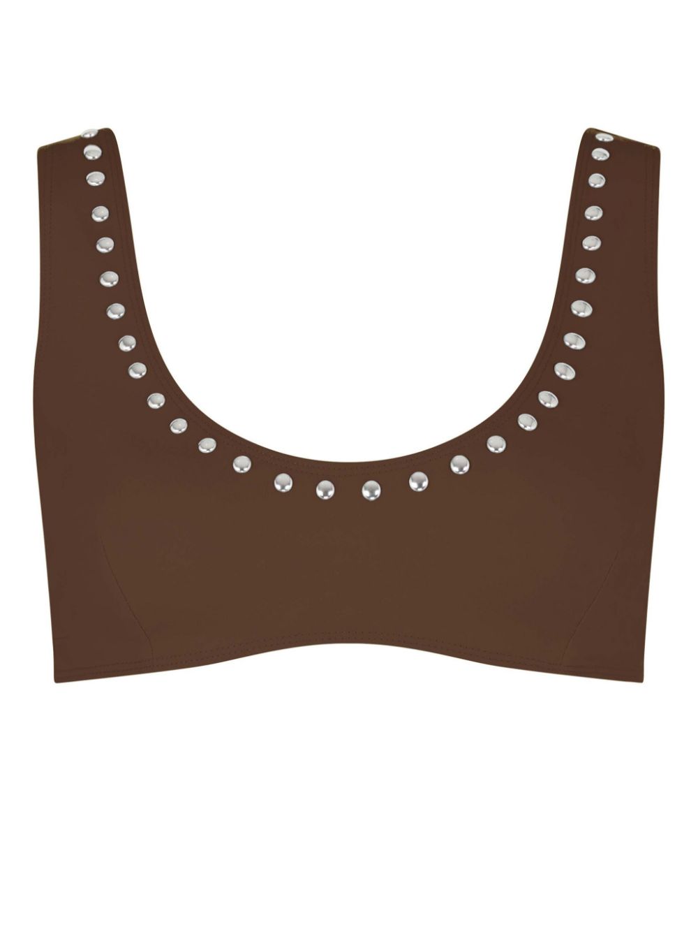 Studded bikini top - Brown