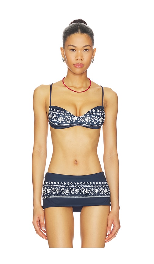 Frankies Bikinis Magnolia Top in Navy. - S also in XS, M