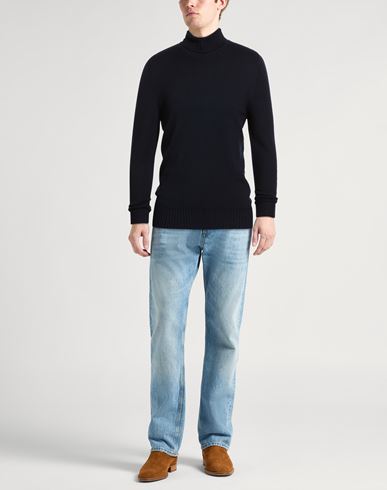 Man Turtleneck Midnight blue Size 36 Merino Wool