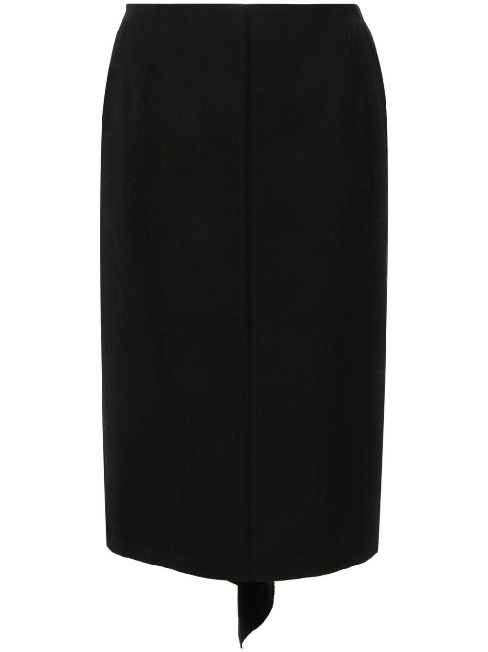 Ruffle-detail pencil skirt - Black
