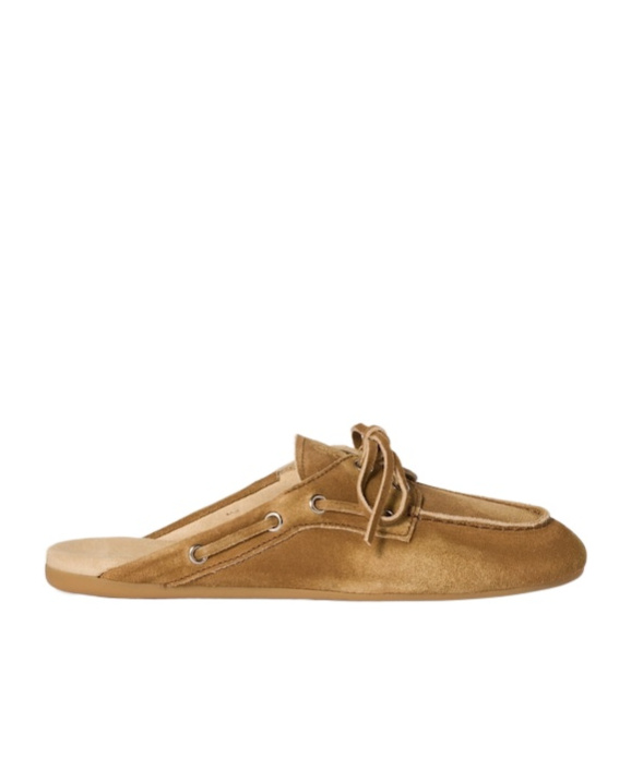Faded suede mules