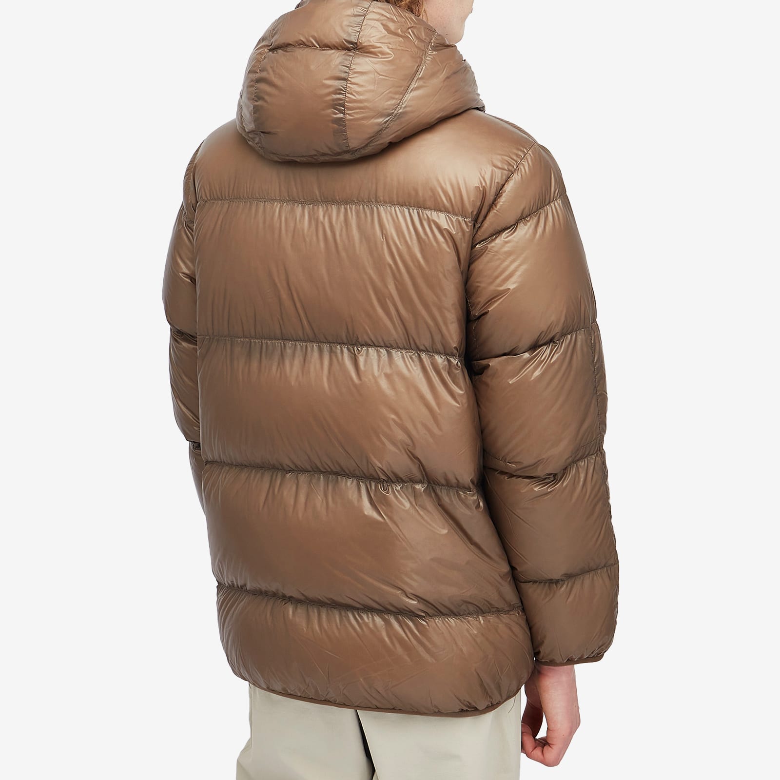 Men's Mountain Lodge Down Hooded Jacket in Mocha