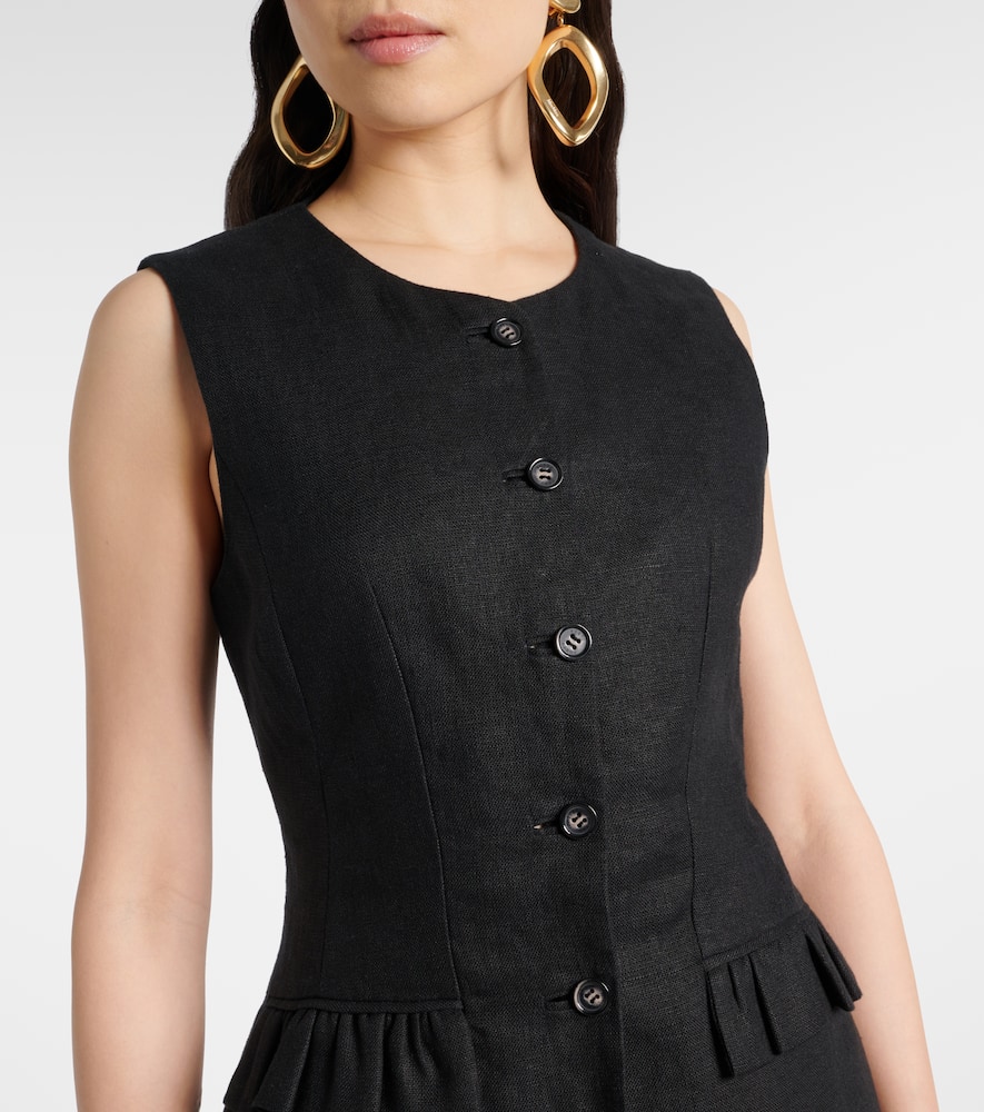 Matilda ruffled linen vest