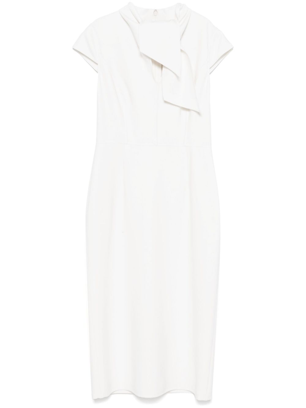 Tied-neck midi dress - Pink