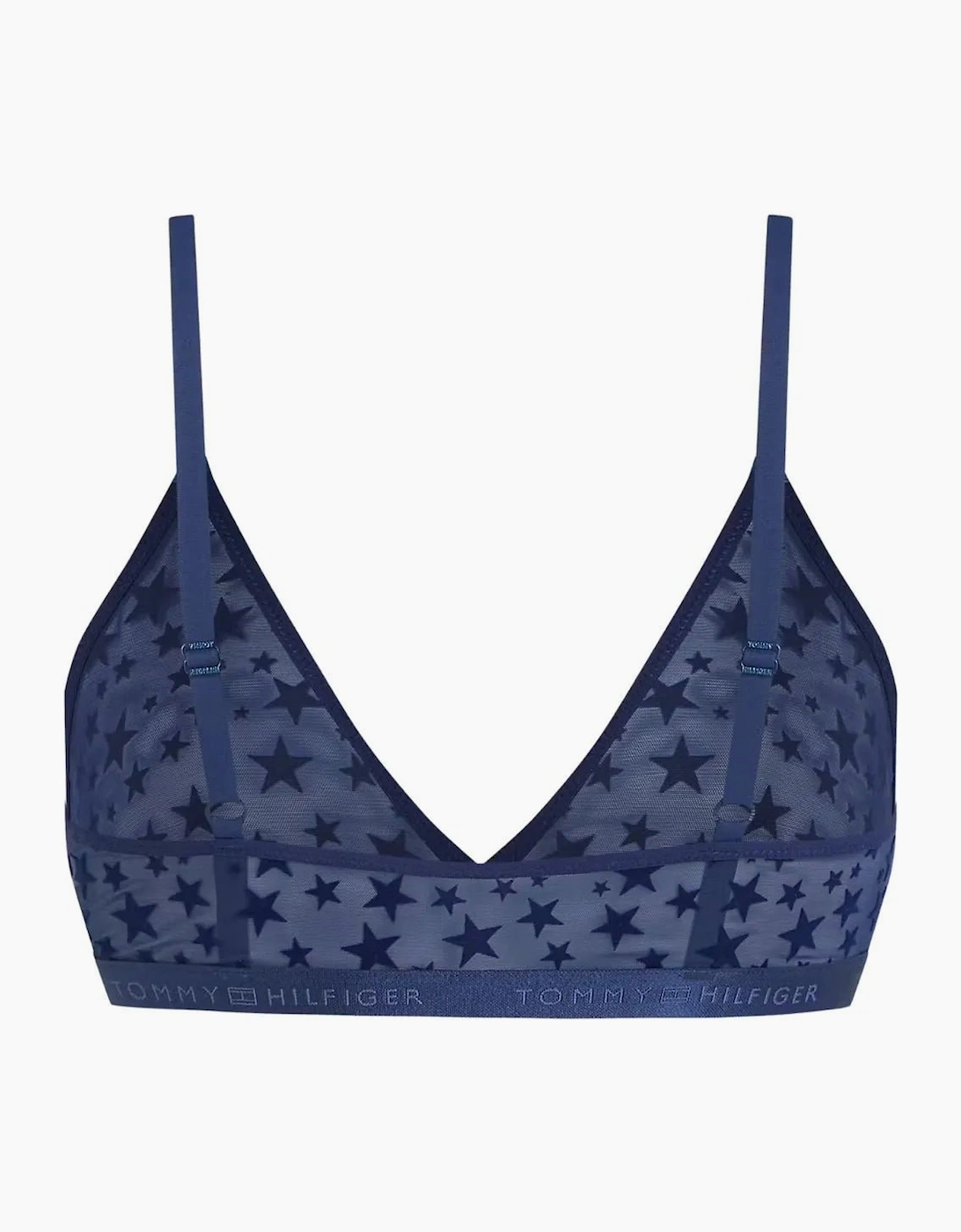 Tommy Hilfiger Women's Mesh Stars Triangle Bra Gift Set, Preppy Navy