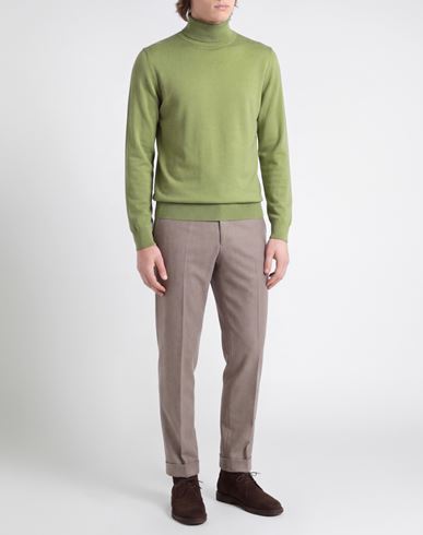 Man Turtleneck Sage green Size 44 Cashmere