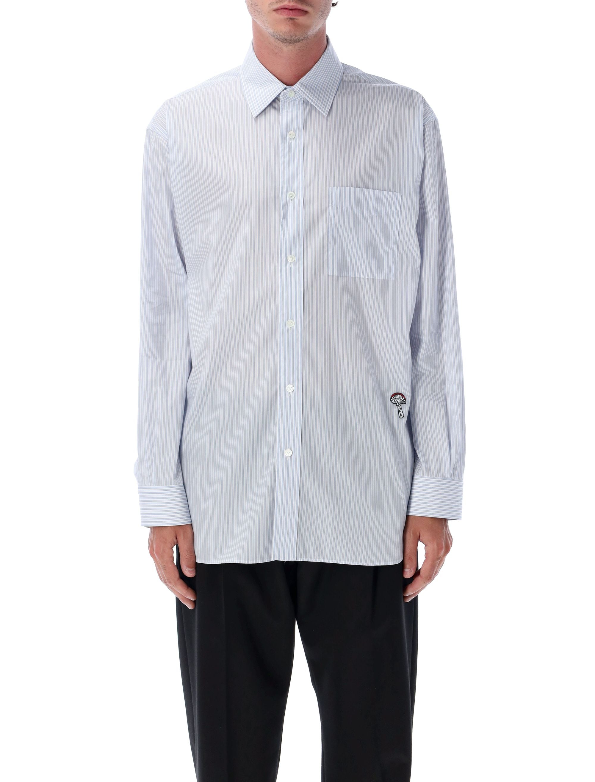 Light Blue Striped T-Shirt for Men