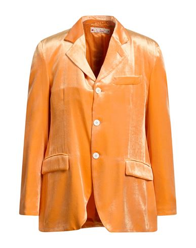 Man Blazer Orange Size 38 Viscose, Silk