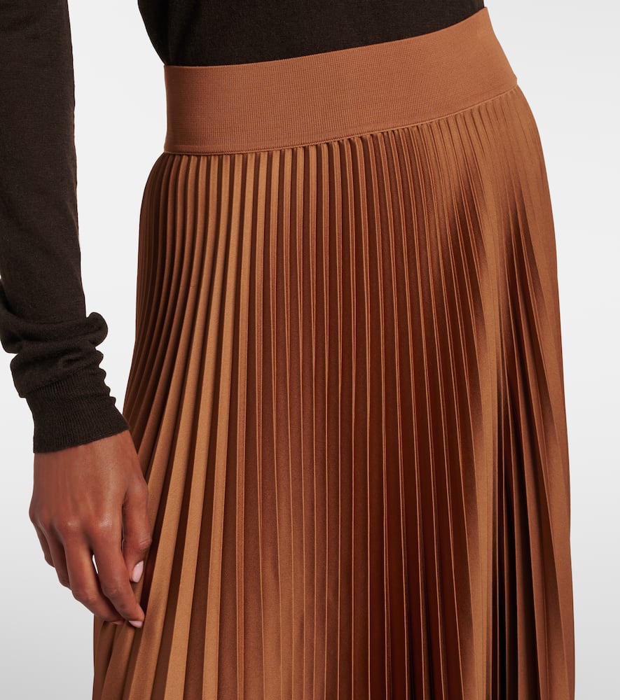 Ade plissé asymmetric crêpe midi skirt