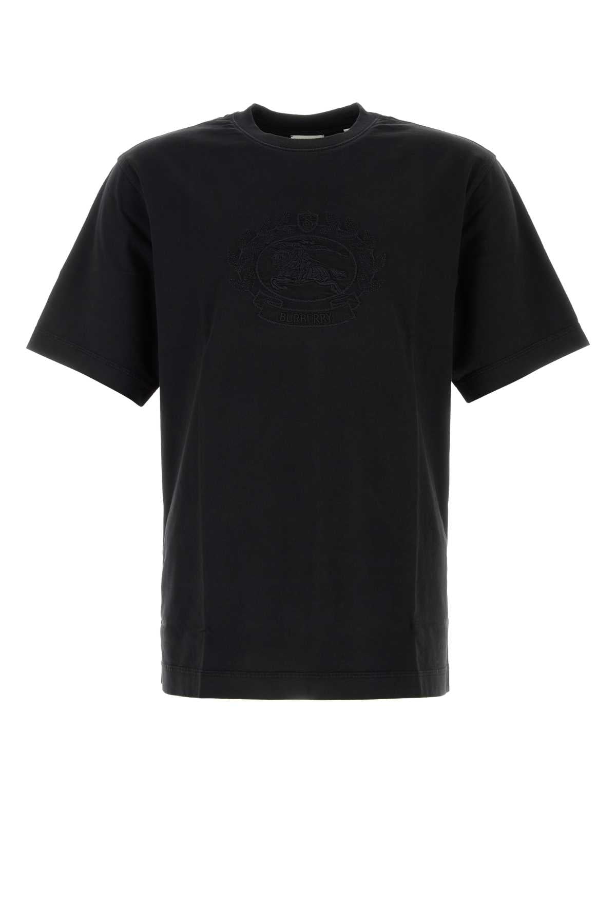 Logo-Embroidered Cotton T-Shirt — Black