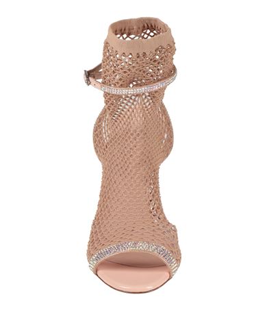 Le Silla Woman Sandals Beige Size 7.5 Textile fibers, Leather