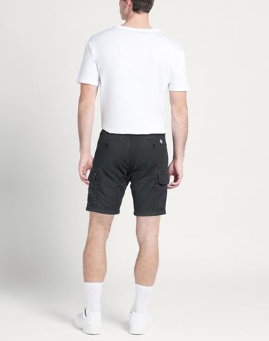 Man Shorts & Bermuda Shorts Charcoal Size 30 Linen, Cotton, Elastane