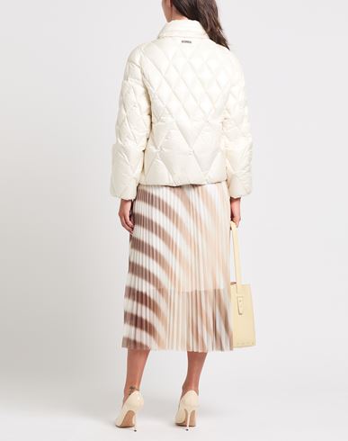 Woman Midi skirt Beige Size 12 Polyester