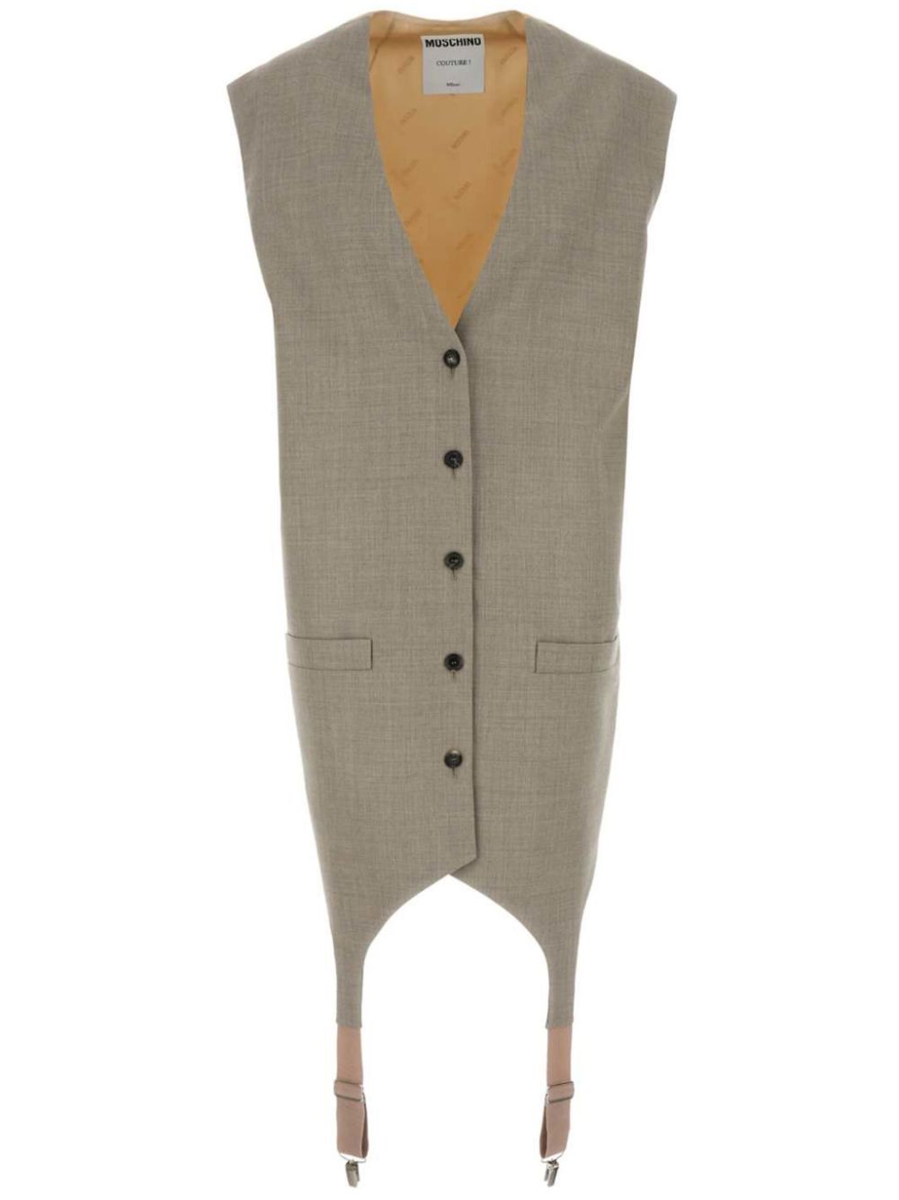 V-neck waistcoat - Neutrals