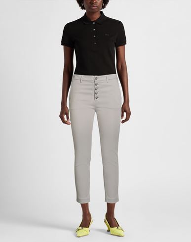 Woman Pants Light grey Size 32 Cotton, Lyocell, Elastane