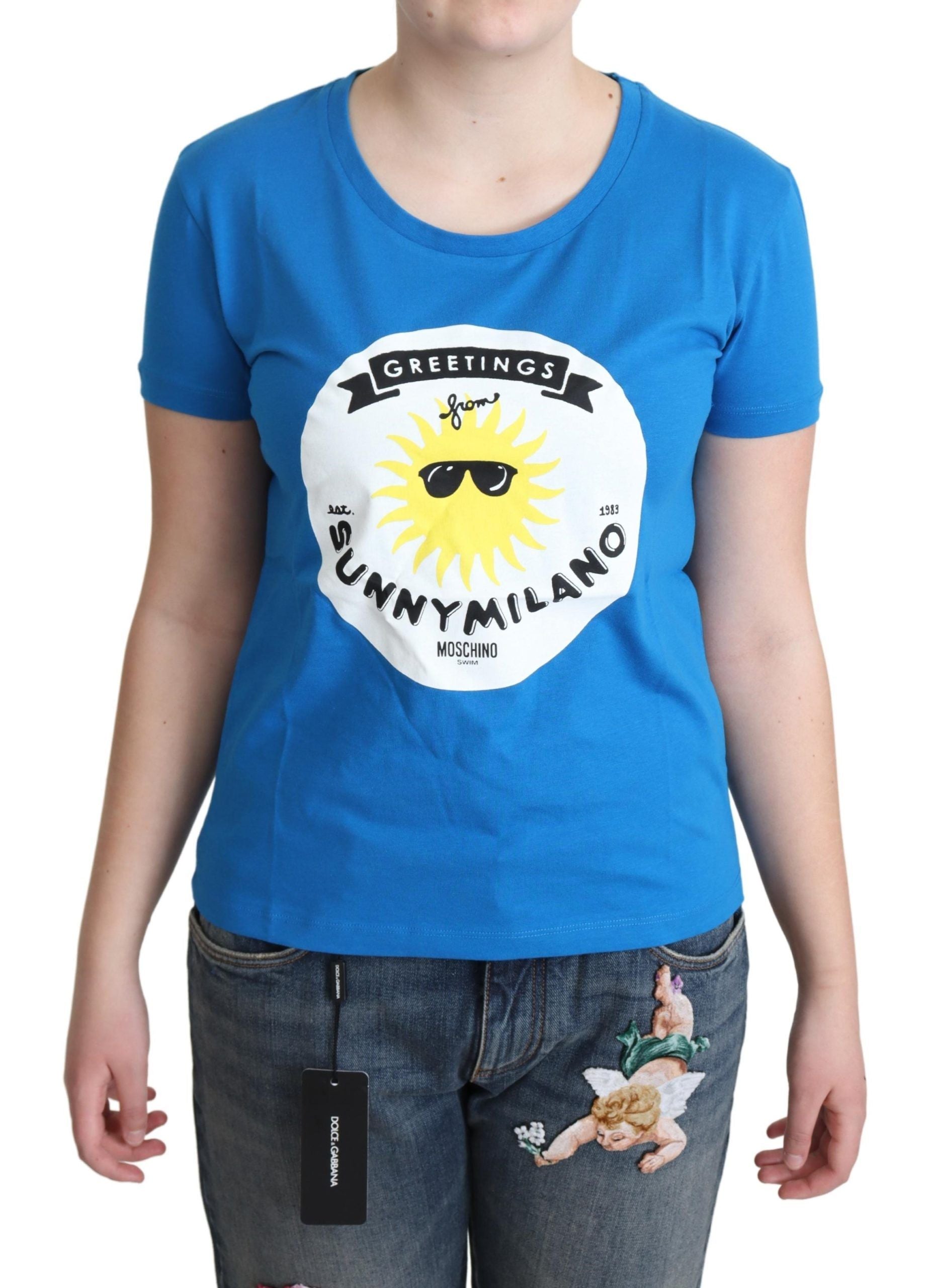 Sunny Milano Print T-Shirt — Blue